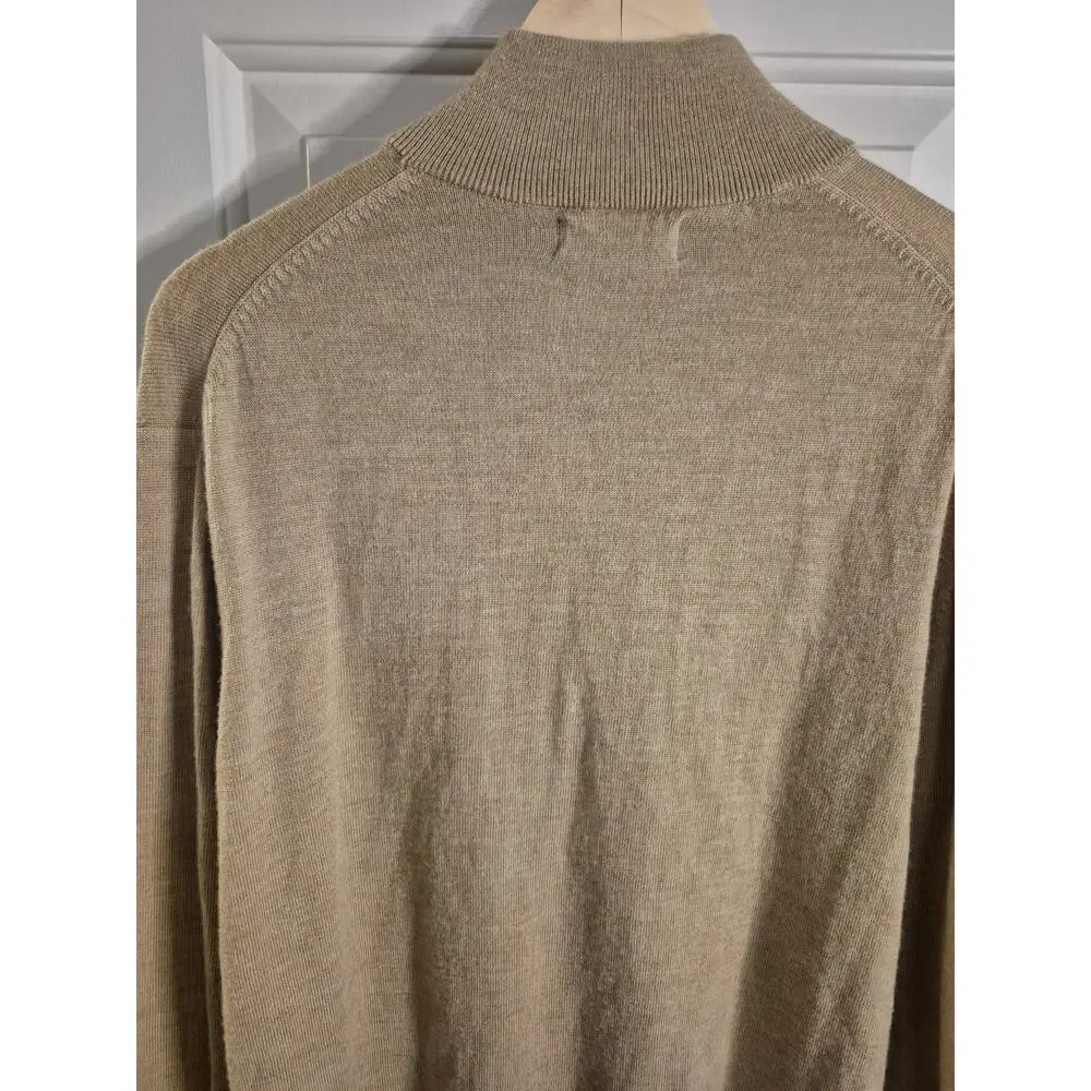 Banana Republic Men’s Merino Wool Quarter Zip Sweater Long Sleeve Size XL